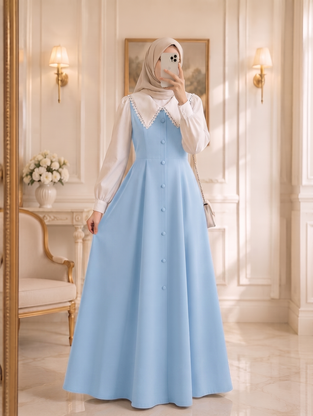 ست شومیز و سارافون صدف🌸