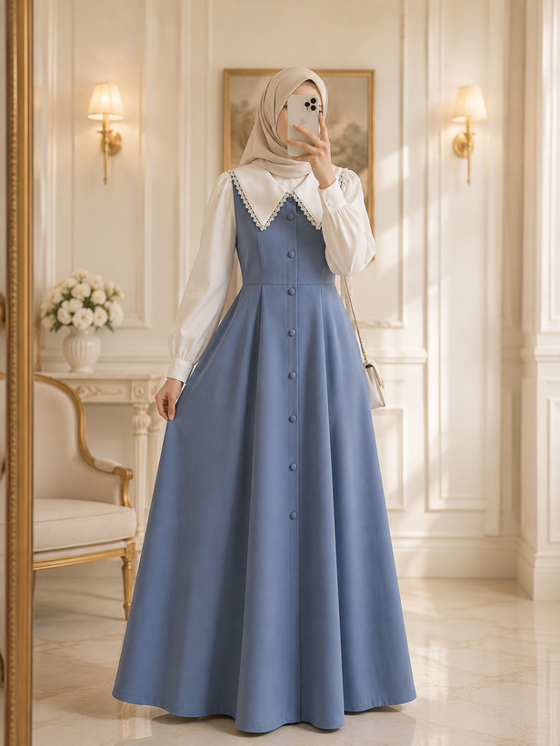 ست شومیز و سارافون صدف🌸