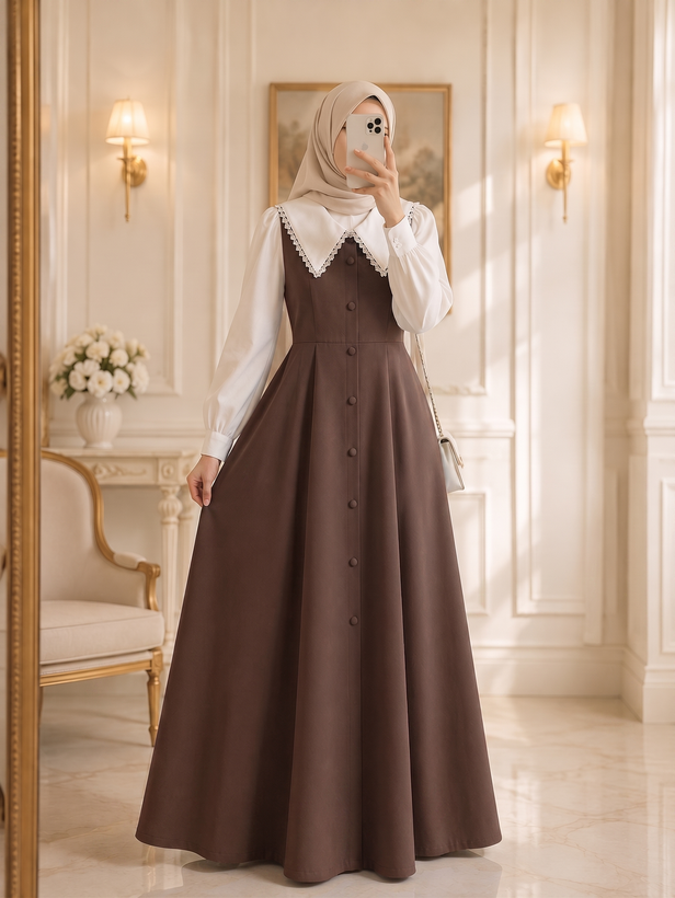 ست شومیز و سارافون صدف🌸