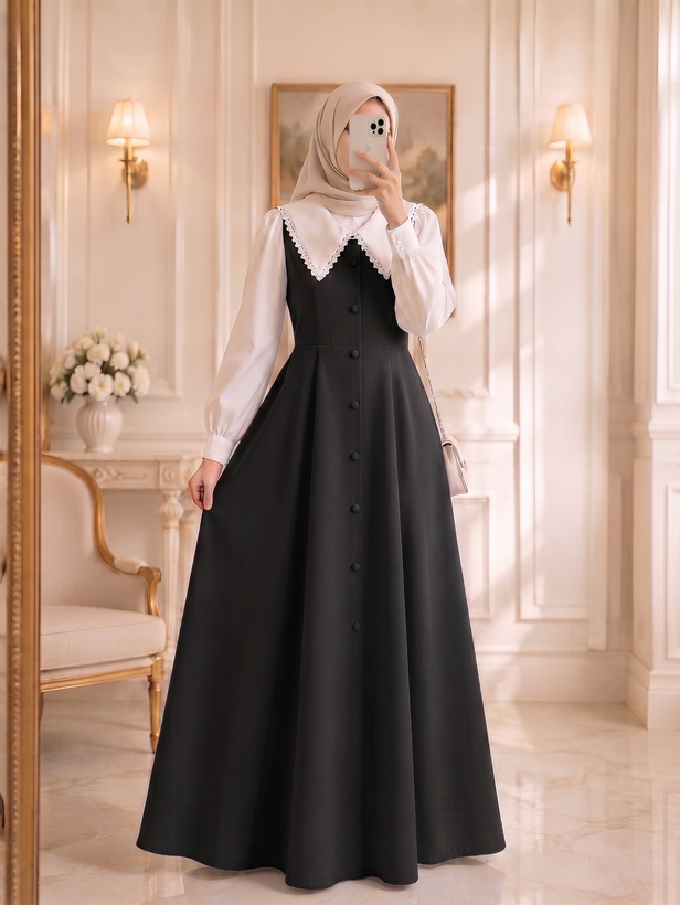 ست شومیز و سارافون صدف🌸